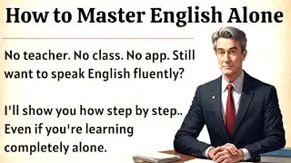 How to Learn English Alone | Speak English Fluently Without Teacher, Class or App #englishlistening 