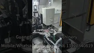 Hollow cup coil winding, gluing, patch and rounding all in one molding machine