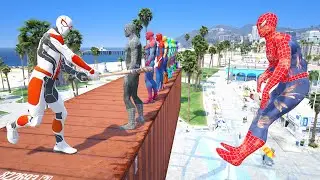 GTA 5: THAT WAS BRUTAL! SPIDER-MAN WITH A BASEBALL BAT vs  SUPERHEROES! (Euphoria Physics) Ep.21