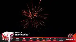 H530278 - Scarlet Blitz RDX Cake 500g Heavyweight Firework