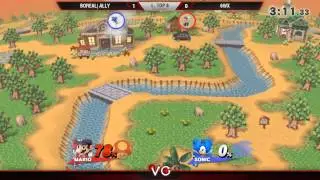 Ally (Mario) Kills 6WX (Sonic) with up B at 0%