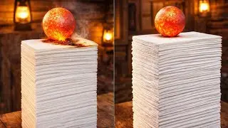 1000°C Hot Ball vs Tissues 20 + 40 + 60 +100 ?Pass✅️ or Fail❌️? (Who wins?)