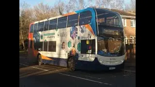 [Full Route Visual] Guildford Bus Route 2 (Town Centre&rarr;Stoughton&rarr;Towm Centre)
