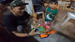Budak gila excavator toys,bapak bawa pergi pasar malam beli lori pasir, mengamuk la kawan #excavator