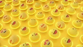 Spinning Emoji Balls Background Loop😍