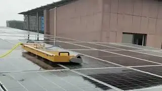 Solar Panel Cleaning Machine Dry Cleaned And Washed Solar Panel Cleaning Robot #solarpanelcleaning