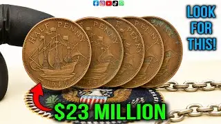 Top Most UK half Penny Top 7 Ultra UK half penny Coins worth A lot of Money - UK Coins to look for
