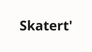 How to pronounce Skatert' | Скатерть (Tablecloth in Russian)