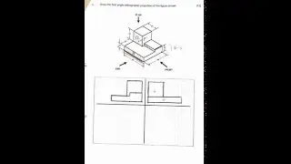 (Steps) First Angle Orthographic Projection D&T Revision Question 5