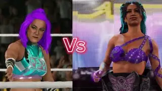 WWE2K24 - SMACKDOWN - Mercedes mone VS bayley - on the diva champion - by SHALEVKLEMER