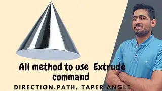 AutoCAD extrude command | Surface,solid,along path taper | autocad tutorial for beginner