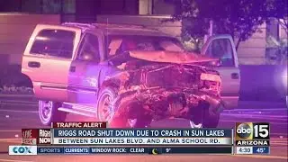 Riggs Road shut down Monday morning due to crash in Sun Lakes