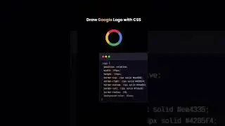 How to Create Google Chrome Logo Using HTML & CSS | #Coding
