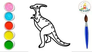 How to draw Dinosaur | Dinosaurs |Coloring and Drawing| Best Cartoon Coloring Video 😊|Dino Ranch