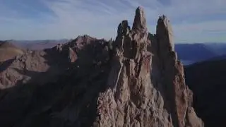 Drone footage of Refugio Frey & its surrounding peaks in 4k