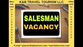 CADVISA#Salesman Jobs Available In DUBAI