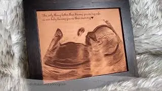 Personalized Engraved Ultrasound on Leather - Unique Baby Keepsake Gift | JW Design Studio Gifts