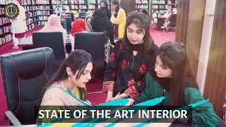 Library at Grand Asian University Sialkot.