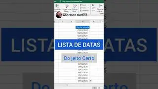 📅Como gerar Datas Sem Finais de Semana Automaticamente no Excel
