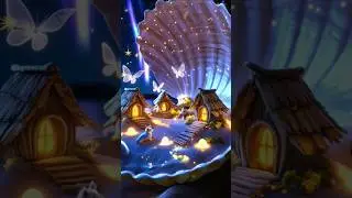 ✨ Enchanted Night Seashell Village 🌙 | Portal & Crystal Cave Fantasy | 8K AI Art Shorts #ai #shorts