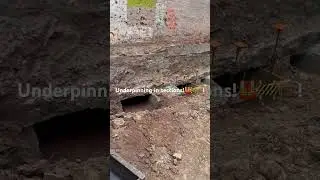 The 💪 old man! Underpinning in sections!🦺🚧🏗️! #1000subscribers #construction #concrete