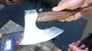 Etching/engraving/customizing an axe (no comentary) part 1