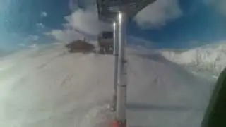 Forte vento sulla cabinovia Tagliede-Costaccia a Livigno