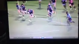 Ofa Felila puts Matt Utai on his back.
