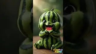 🍉 Chubby Watermelon Baby ASMR 😋 | Cute Fruit Eating #ChubbiFruitASMR #ASMR  #Shorts