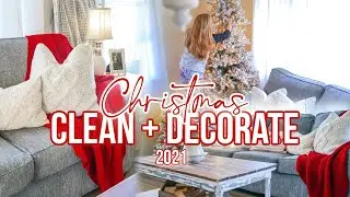 CHRISTMAS CLEAN + DECORATE WITH ME PART 1! | DECORATING THE CHRISTMAS TREE 2021!
