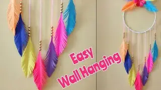 Easy and handmade beautiful wall Hangings// wallpaper// handmade// hanging// fashionvlogs by banny