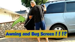 Van Life | Awning and Bug Screen for Less Than $70 on 2008 Toyota Sienna Minivan Camper