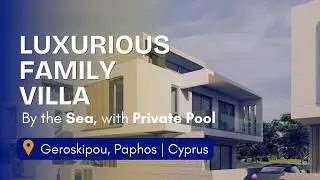 Ready in March 2026 villa by the sea in Geroskipou, Paphos. 5% VAT applicable, criteria applies