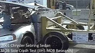 2001 Chrysler Sebring Sedan MDB Side Crash Test (IIHS MDB Research)