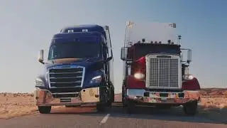 2021 Freightliner Cascadia v 1982 Freightliner FLC 120 | 40 years of Freightliner