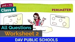 DAV class 4 maths chapter 11 Perimeter worksheet 2 - all questions solved