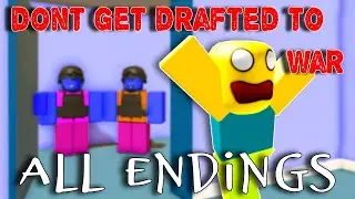 Don't Get Drafted To War - All Badges - All Endings [ROBLOX]