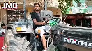 Digitrac Tractor, Hood installation with Music system At JMD GUNJAN Bangarmau Shop.