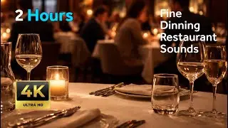 2 Hours Fine Dining Ambience at Night | Restaurant Background Sounds for Focus