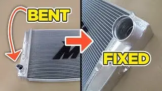 How to: Fix a Bent/Dented Neck on Aluminum Radiator with Heat and Sockets = EASY!