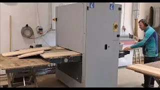 Szlifierka szerokotaśmowa Felder FW 1102, szlifowanie elementów drewnianych