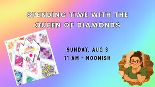 Bonus Slow Stitch Sunday - Queen of Diamonds #epp #quilting #livesew #tutorial
