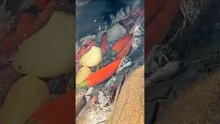 ASMR sea fish grilled ,smashed with chili and lemongrass #ASMR #VillageCooking #Shorts #Countryside
