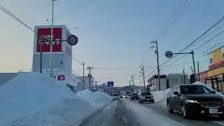 2026年1月28日朝　札幌市西区西野1条9丁目～西野屯田通～北1条宮の沢通～広島通交差点　ドライブ