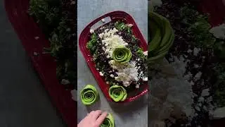 Holiday Avocado Centerpiece: Black Rice & Truffle Magic! 🥑✨