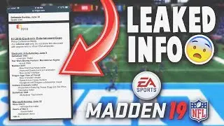 MADDEN 19 LEAKED INFO! (Arm Animation, Connected Franchise Revamp, Etc)