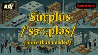 [adj] Surplus meaning (more than needed) with 5 examples