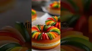 Mini sushi donuts made with colorful veggies and rice 😋 #-inspired snack*#food #donutlife #short