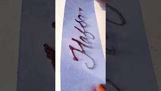 Glitter calligraphy with name ( Hafsa ) ✨||#shorts #creative #art #name #calligraphy