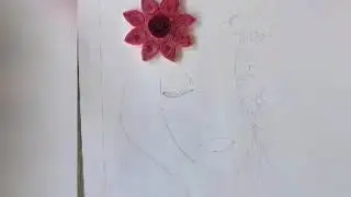 Lady face Quilling art